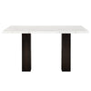 Fesy Dining Table | 68" Faux Marble Top w Adjustable Height | Black White