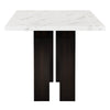 Fesy Dining Table | 68" Faux Marble Top w Adjustable Height | Black White