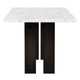 Fesy Dining Table | 68" Faux Marble Top w Adjustable Height | Black White
