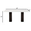 Fesy Dining Table | 68" Faux Marble Top w Adjustable Height | Black White