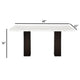 Fesy Dining Table | 68" Faux Marble Top w Adjustable Height | Black White