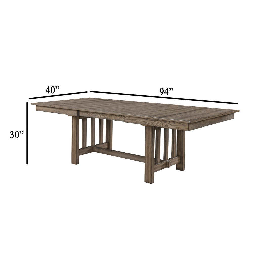 Harris Extendable Dining Table | 66-94" Top | Walnut Brown Wood