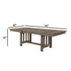 Harris Extendable Dining Table | 66-94" Top | Walnut Brown Wood