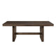 Ony Dining Table | 79" Rectangular Top | Dark Walnut Brown Wood