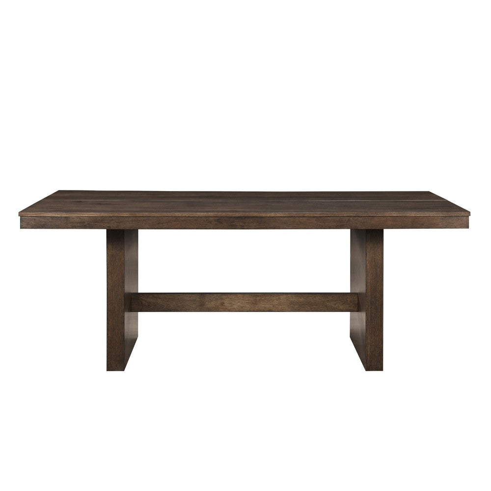 Ony Dining Table | 79" Rectangular Top | Dark Walnut Brown Wood