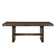 Ony Dining Table | 79" Rectangular Top | Dark Walnut Brown Wood