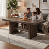 Ony Dining Table | 79" Rectangular Top | Dark Walnut Brown Wood