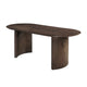 Ony Dining Table | 79" Oval Top | Dark Walnut Brown Pedestal Base