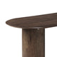 Ony Dining Table | 79" Oval Top | Dark Walnut Brown Pedestal Base