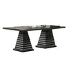 Pex Dining Table | 78" Rectangular Top | Double Pedestal Base | Brown