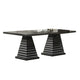 Pex Dining Table | 78" Rectangular Top | Double Pedestal Base | Brown