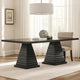 Pex Dining Table | 78" Rectangular Top | Double Pedestal Base | Brown