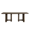 Cora Dining Table | 84" Rectangular Top | Walnut Brown Pedestal Base