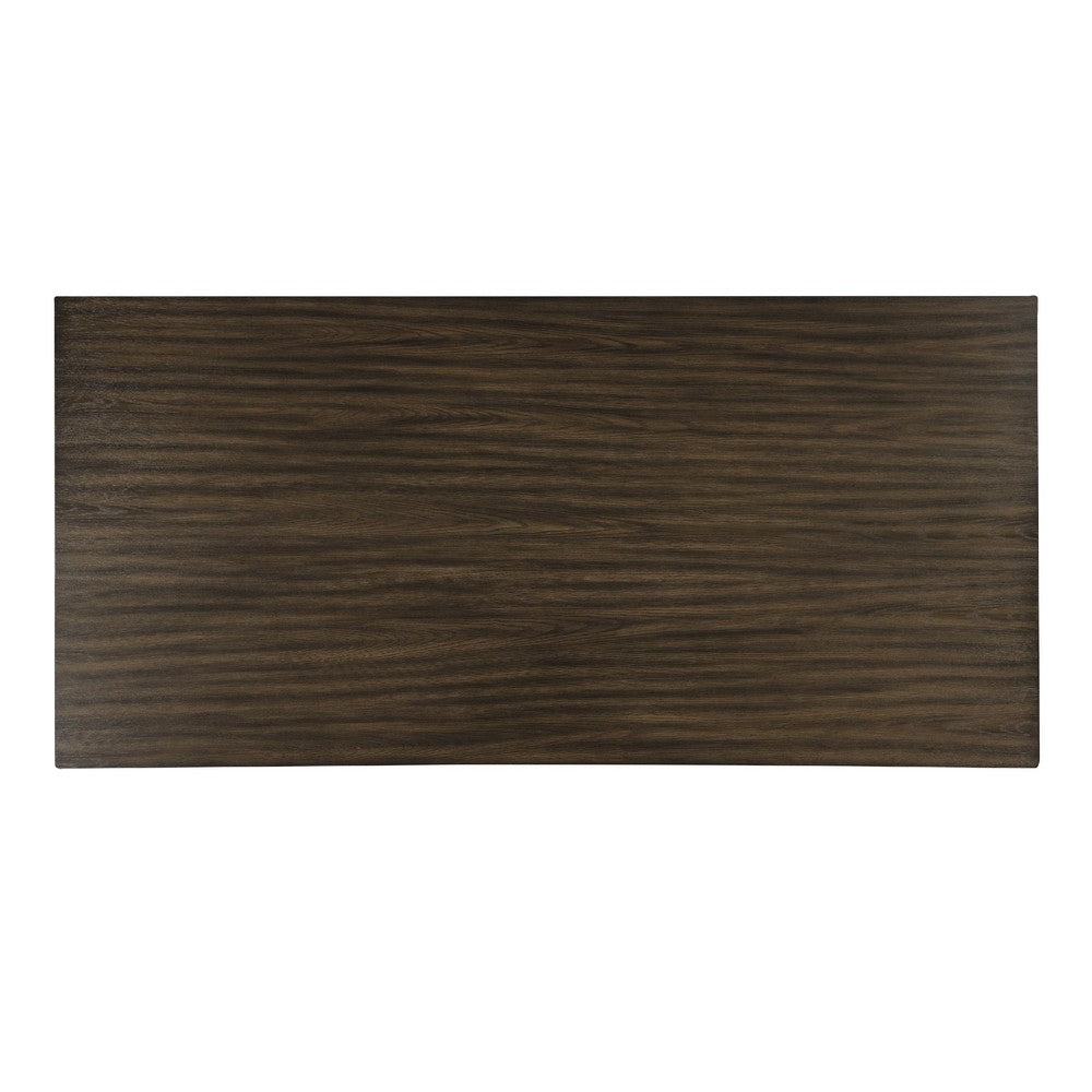 Cora Dining Table | 84" Rectangular Top | Walnut Brown Pedestal Base