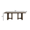 Cora Dining Table | 84" Rectangular Top | Walnut Brown Pedestal Base