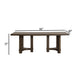 Cora Dining Table | 84" Rectangular Top | Walnut Brown Pedestal Base