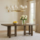 Cora Dining Table | 84" Rectangular Top | Walnut Brown Pedestal Base