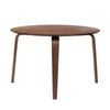 Aby Dining Table | 47" Round Top | Rustic Walnut Brown Splayed Legs