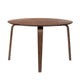 Aby Dining Table | 47" Round Top | Rustic Walnut Brown Splayed Legs