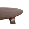 Aby Dining Table | 47" Round Top | Rustic Walnut Brown Splayed Legs