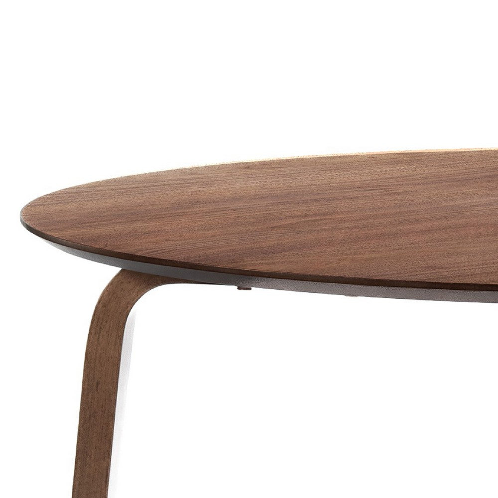 Aby Dining Table | 47" Round Top | Rustic Walnut Brown Splayed Legs