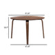 Aby Dining Table | 47" Round Top | Rustic Walnut Brown Splayed Legs