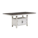 Jay 80-90" Counter Table w Extendable Leaf | 4 Cabinets | Cream White
