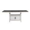 Jay 80-90" Counter Table w Extendable Leaf | 4 Cabinets | Cream White