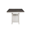 Jay 80-90" Counter Table w Extendable Leaf | 4 Cabinets | Cream White