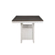 Jay 80-90" Counter Table w Extendable Leaf | 4 Cabinets | Cream White
