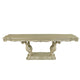 Kerra Dining Table | 84-102" Extension Top w Leaf | Champagne Silver