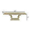 Kerra Dining Table | 84-102" Extension Top w Leaf | Champagne Silver