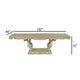 Kerra Dining Table | 84-102" Extension Top w Leaf | Champagne Silver