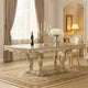 Kerra Dining Table | 84-102" Extension Top w Leaf | Champagne Silver