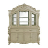 Kerra 2pc China Hutch Buffet | 2 Drawers Glass Doors | Champagne Silver