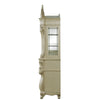 Kerra 2pc China Hutch Buffet | 2 Drawers Glass Doors | Champagne Silver