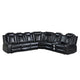 Ronie Black 3pc Sectional Dual Power Reclining Sofa | Cupholders | Speaker