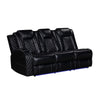 Ronie Black 3pc Sectional Dual Power Reclining Sofa | Cupholders | Speaker