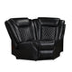 Ronie Black 3pc Sectional Dual Power Reclining Sofa | Cupholders | Speaker