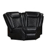 Ronie Black 3pc Sectional Power Reclining Sofa | Lights & Bluetooth Speaker