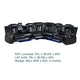 Ronie Black 3pc Sectional Power Reclining Sofa | Lights & Bluetooth Speaker