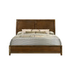 Lary King Bed w Sleigh-Style Headboard & Slat Kit | Walnut Brown