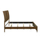 Lary King Bed w Sleigh-Style Headboard & Slat Kit | Walnut Brown