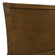 Lary King Bed w Sleigh-Style Headboard & Slat Kit | Walnut Brown