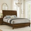 Lary Queen Bed w Sleigh-Style Headboard & Slat Kit | Walnut Brown