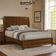 Lary Queen Bed w Sleigh-Style Headboard & Slat Kit | Walnut Brown