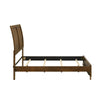 Lary Full Bed w Sleigh-Style Headboard & Slat Kit | Walnut Brown