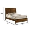 Lary Full Bed w Sleigh-Style Headboard & Slat Kit | Walnut Brown