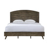 Roxy King Bed w Mid-Century Modern Design | Walnut Brown Okume