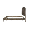 Roxy King Bed w Mid-Century Modern Design | Walnut Brown Okume